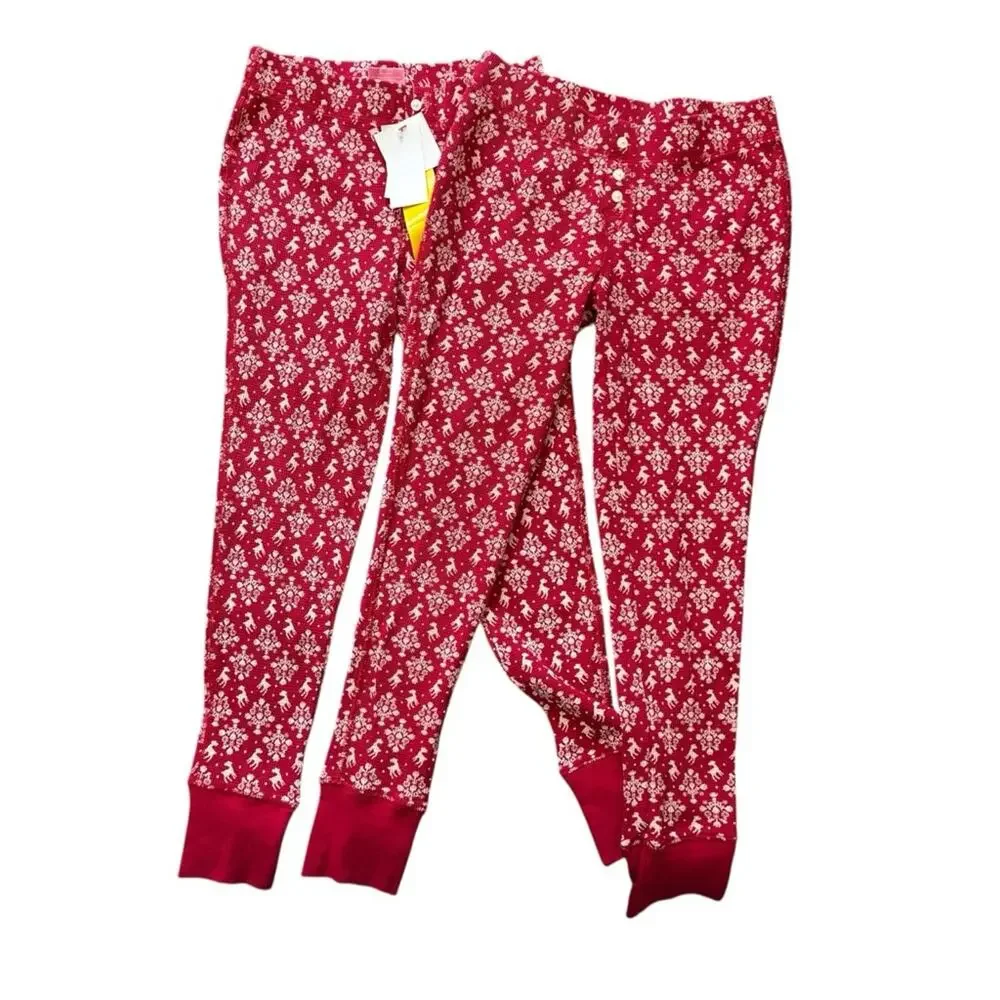Old Navy Kids Red and White Patterned Pajama Bottoms Sizes 10 & 13